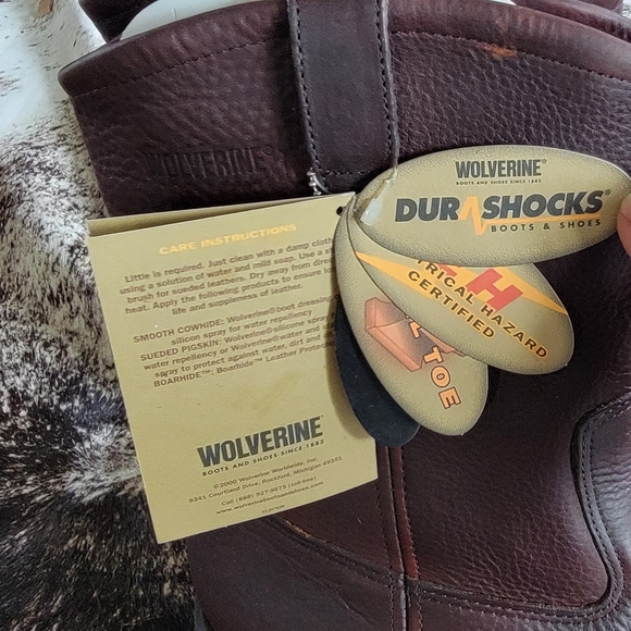 12EE Woverine Boots Durashock Boots new - Picture 2 of 5